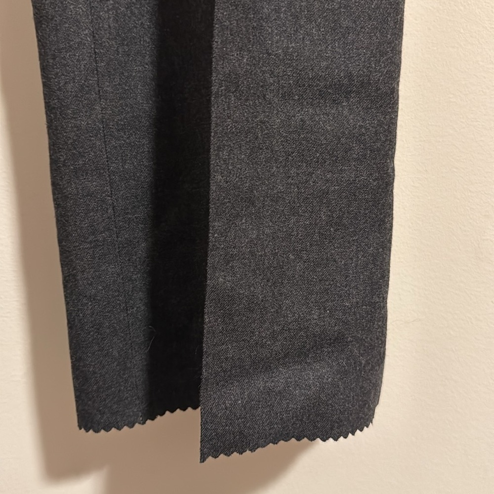 NWT Burberry vintage Charcoal gray raw hem Exeter Dress Pant Men wool 34 L - Picture 4 of 6